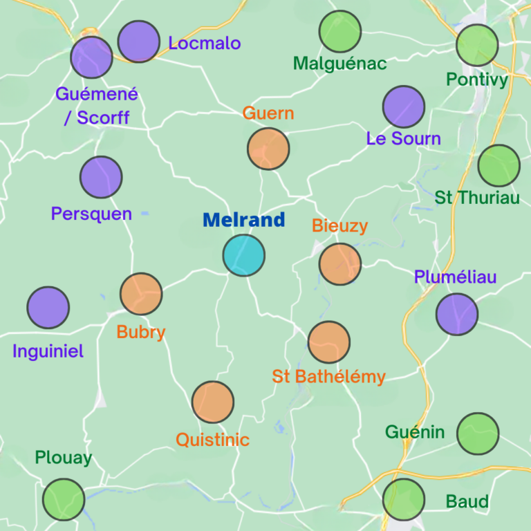 fleuriste melrand laura des fleurs carte zones de distributions